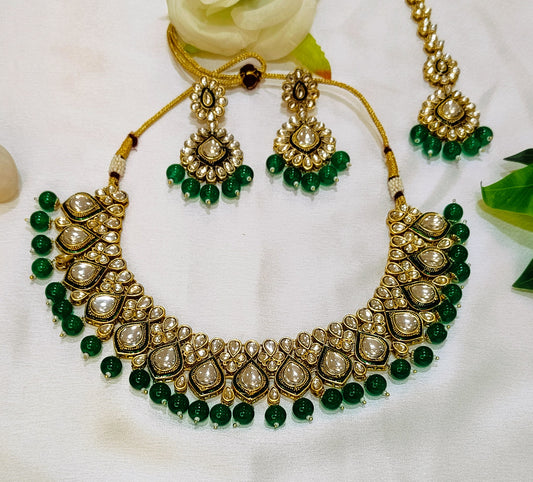 Emerland Green MADHUMITA Necklace set