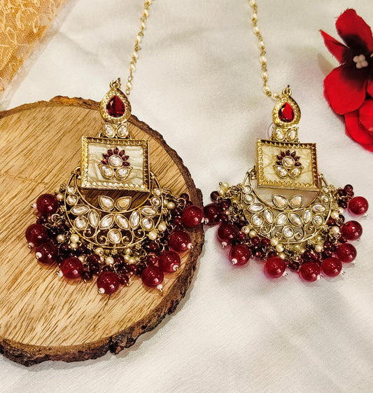 Maroon ASHWINI Earrings