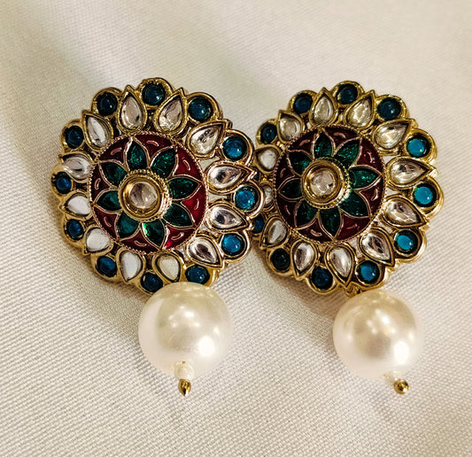 Maroon ISHANI Studs