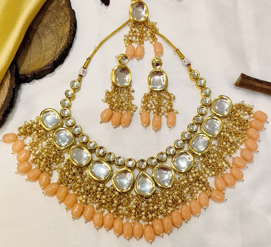 Peach JASMIN Necklace Set