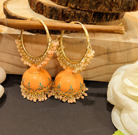 Peach RADHA Jhumki