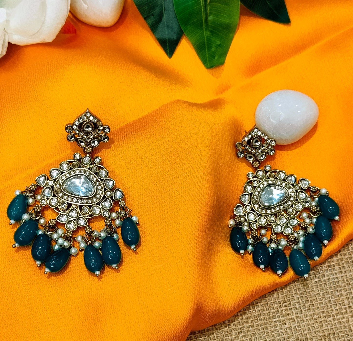 Turquoise MEENAKSHI Jhumki