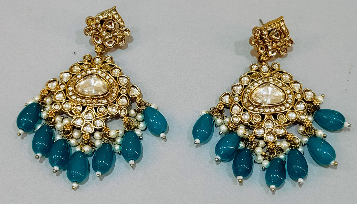 Turquoise MEENAKSHI Jhumki