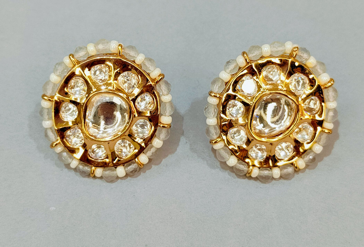 White VISHAKHA Studs