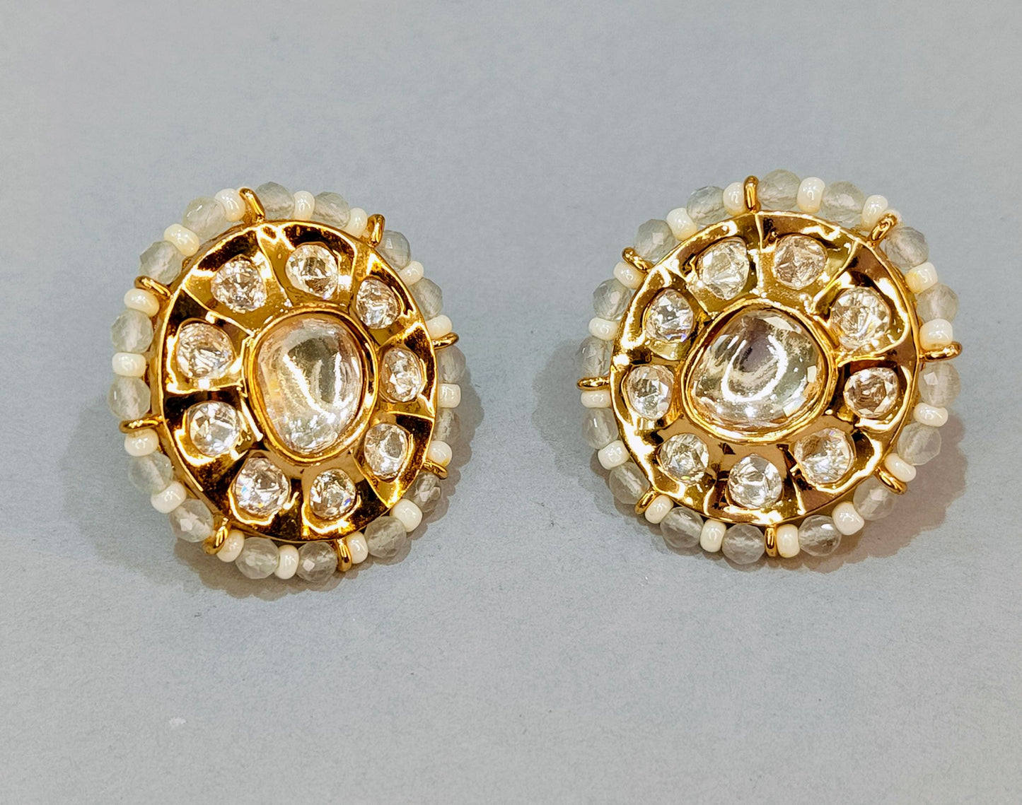 White VISHAKHA Studs